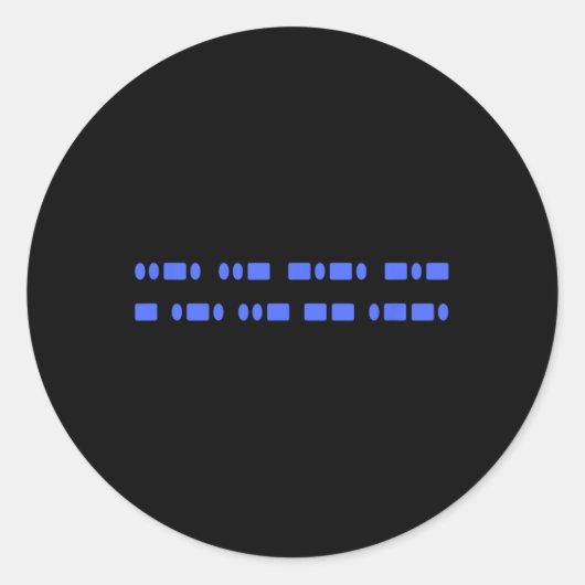 Sticker Rond Résistance au code Morse subtil F T 8647 Féministe (Devant)