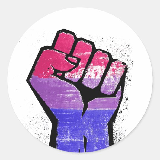 Sticker Rond Résistance bisexuelle (Devant)
