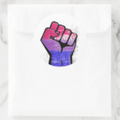 Sticker Rond Résistance bisexuelle (Sac)