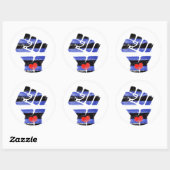 Sticker Rond Résistance en cuir (Feuille)