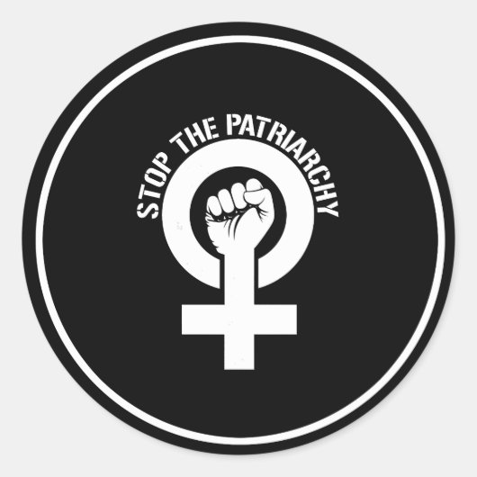 Sticker Rond Résistance féministe - Stop The Patriarchy — whik (Devant)