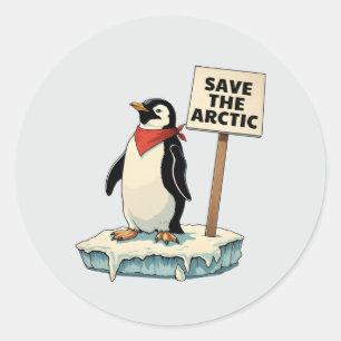 Sticker Rond Résistance : Le Penguin lutte contre les tarifs