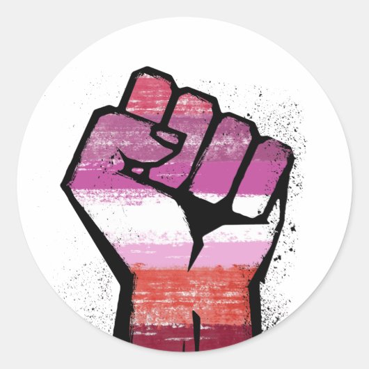 Sticker Rond Résistance lesbienne (Devant)