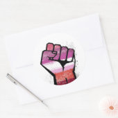 Sticker Rond Résistance lesbienne (Enveloppe)