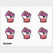Sticker Rond Résistance lesbienne (Feuille)