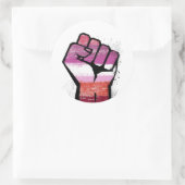 Sticker Rond Résistance lesbienne (Sac)