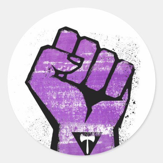 Sticker Rond Résistance lesbienne (Devant)