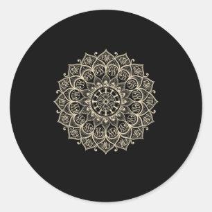 Sticker Rond Résister 8647 Trump Mandala Résistance politique F