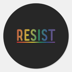 Sticker Rond Résister À La Manifestation Politique Gay pride Ra
