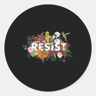 Sticker Rond Résister à la protestation politique anti-Trump de