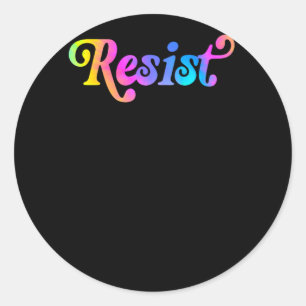 Sticker Rond Résister à l'autocollant1