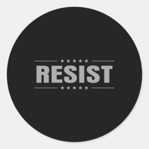 Sticker Rond Résister À Trump Manifester Contre La Politique No