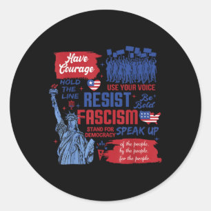 Sticker Rond Résister au fascisme