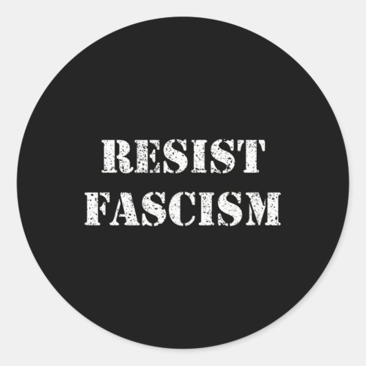 Sticker Rond Résister au fascisme (Devant)