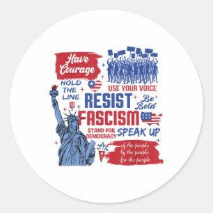Sticker Rond Résister au fascisme