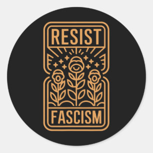 Sticker Rond Résister au fascisme Protester contre Trump Anti T