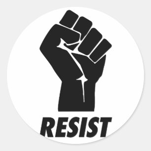 Sticker Rond résister au poing