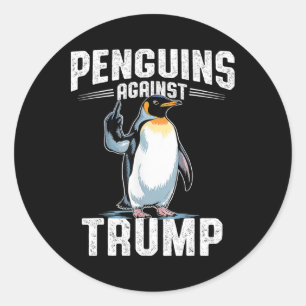 Sticker Rond Résister aux pingouins contre Trump - Faire de l'i