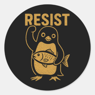Sticker Rond Résister Manifestation de la résistance des mancho