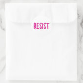Sticker Rond Résister Résistance Rose (Sac)