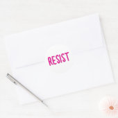 Sticker Rond Résister Résistance Rose (Enveloppe)