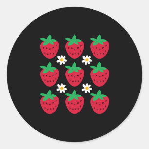 Sticker Rond Résister subtilement Trump Daisy Fraise Protest Fé