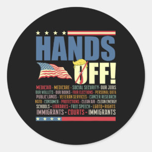 Sticker Rond Résistez aux protestations contre Trump