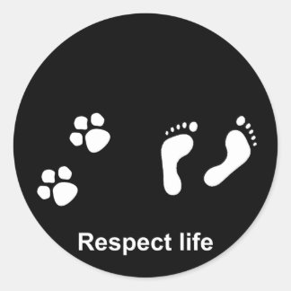 Sticker Rond Respect de la vie