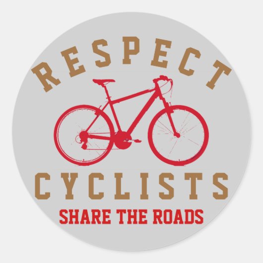 Sticker Rond respecter les cyclistes (Devant)