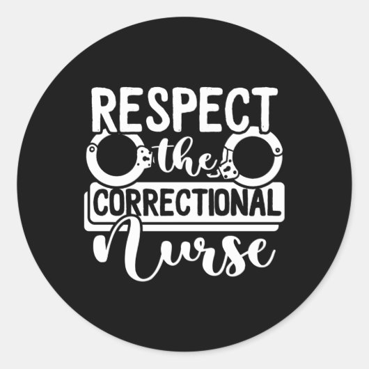 Sticker Rond Respecter L'Infirmière Correctionnelle Rn Infirmiè (Devant)