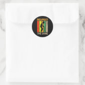 Sticker Rond Respectez La Réduction Pour Aînés Canne (Sac)