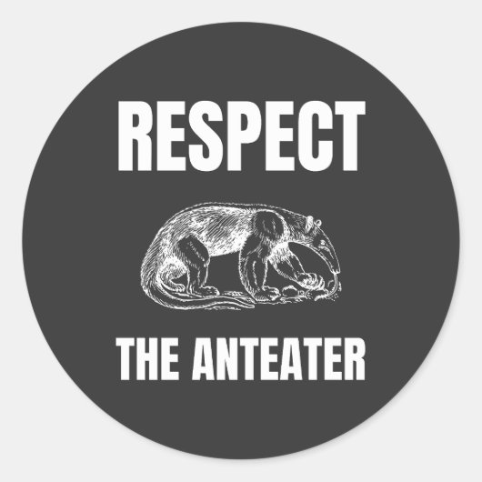 Sticker Rond Respectez l'Anteater (Devant)