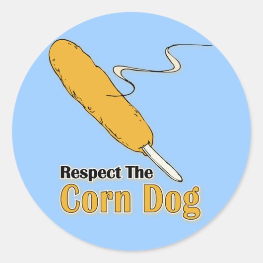 Sticker Rond Respectez le chien de maïs ? (Devant)