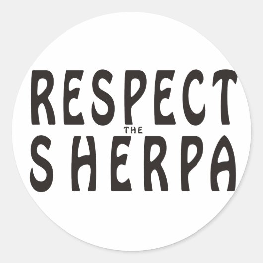 Sticker Rond Respectez Le Sherpa (Devant)