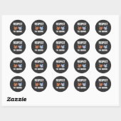Sticker Rond Respectez l'écureuil (Feuille)