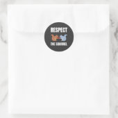 Sticker Rond Respectez l'écureuil (Sac)