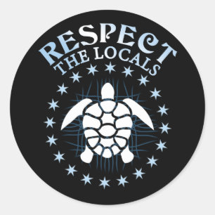 Sticker Rond Respectez Les Locaux - Citation De Plongée De Sens