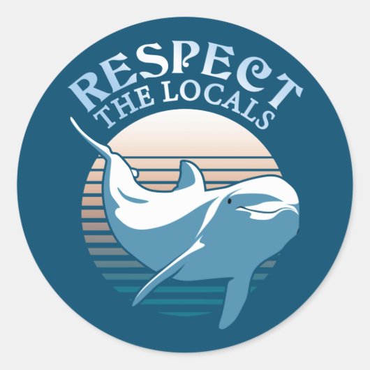 Sticker Rond Respectez Les Locaux - Citation De Sensibilisation (Devant)