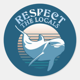 Sticker Rond Respectez Les Locaux - Citation De Sensibilisation