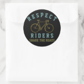 Sticker Rond respectez les motards. partagez les routes (Sac)