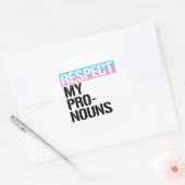 Sticker Rond Respectez Mes Pronoms (Enveloppe)