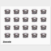 Sticker Rond Respectez nos morts (Feuille)
