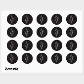 Sticker Rond Respiration Rose (Feuille)