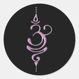 Sticker Rond Respiration Rose