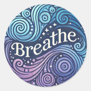 Sticker Rond Respiration Whimsical
