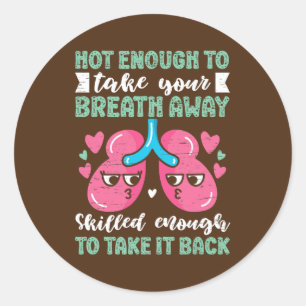 Sticker Rond Respiratory Lungs Therapy RT Respiratory
