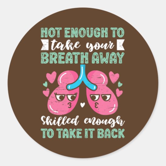 Sticker Rond Respiratory Lungs Therapy RT Respiratory (Devant)