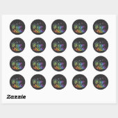 Sticker Rond Respire | le dandelion souffle dans le vent (Feuille)