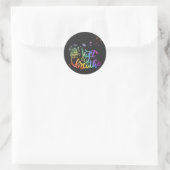 Sticker Rond Respire | le dandelion souffle dans le vent (Sac)