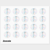 Sticker Rond "Respire" texte daisy doodle (Feuille)
